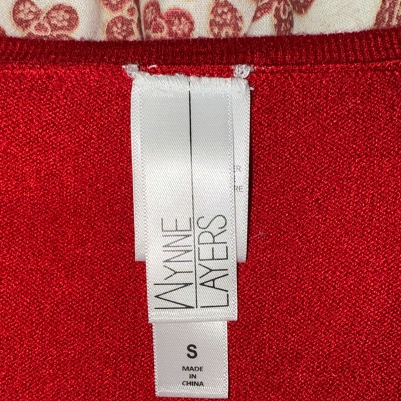 VIVINE LAYERS Women's V-Neck Red Sweater - Picture 5 of 5